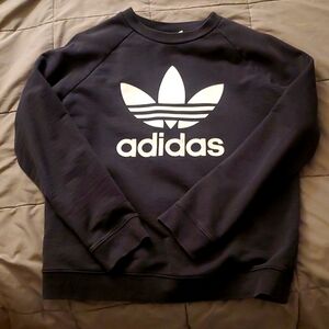 Adidas Size L Black Crewneck Sweatshirt